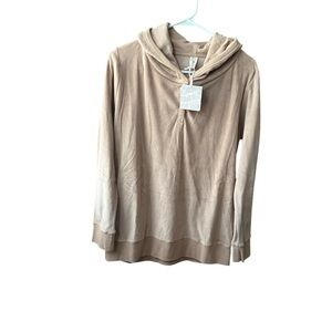 Kate Quinn Soft Beige Velour Hoodie